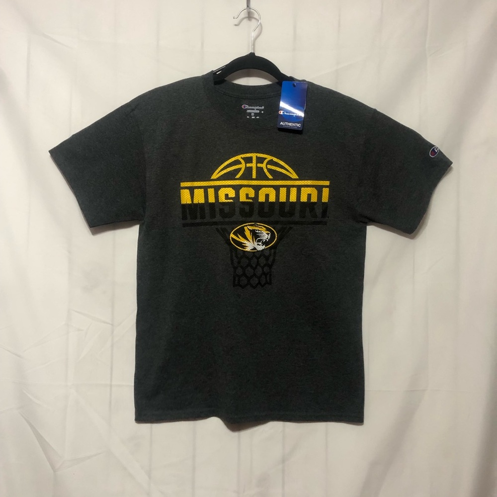 NWT Champion Missouri Tigers T-Shirt Mens M Short Sleeve Gray Graphic Tee Mizzou - Picture 1 of 8